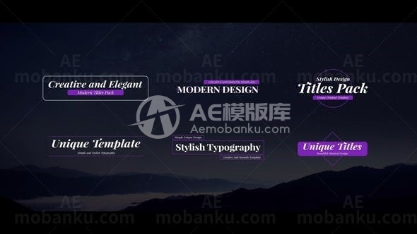 创意文字标题动画AE模板