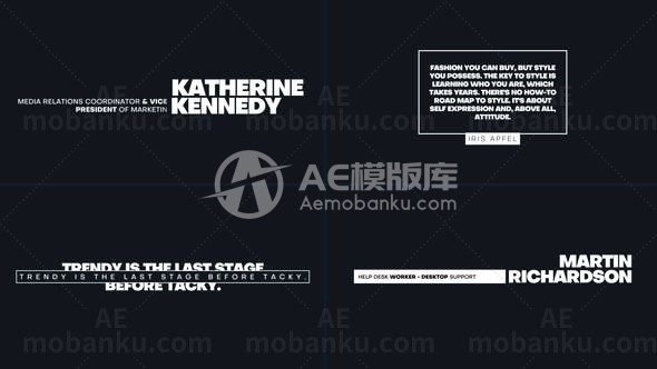 创意字幕条动画AE模板