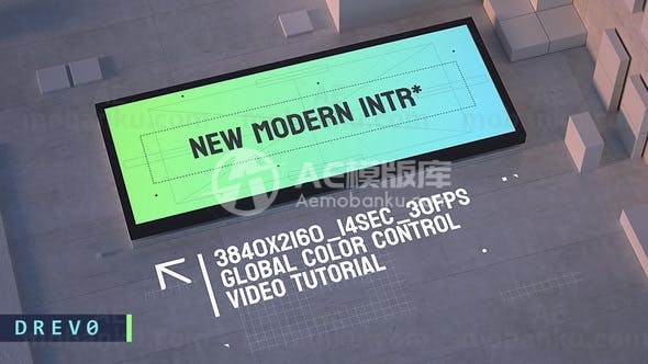 城市视频开场AE模版