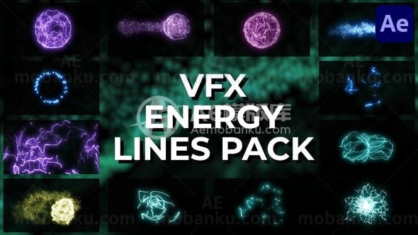 VFX能量线包AE模板