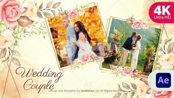 婚礼请柬动画AE模板