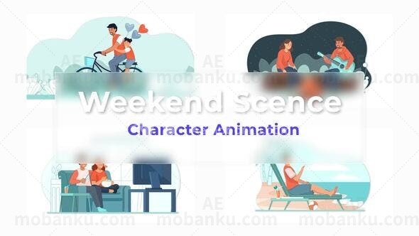 周末讲解员与动画场景AE模板