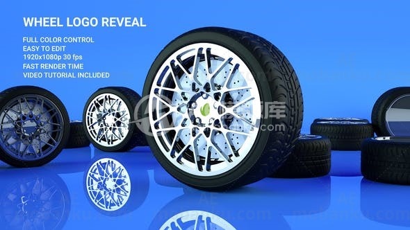 车轮logo演绎动画AE模板