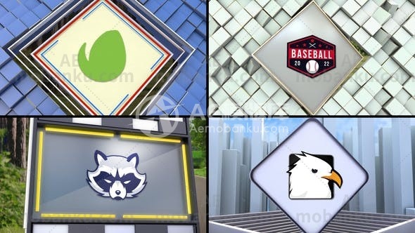 3D logo演绎转场过渡AE模板