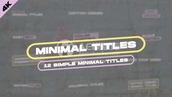 迷你文字标题动画AE模板