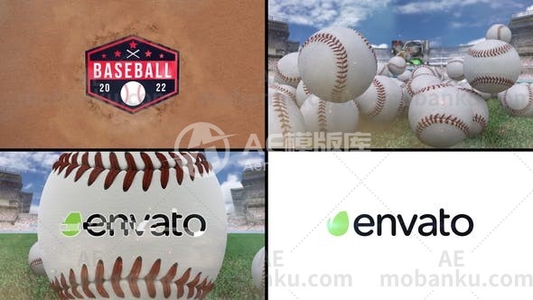 棒球logo演绎动画AE模板