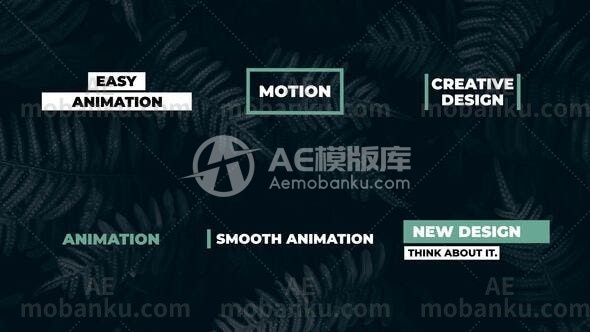 迷你文字标题动画AE模板