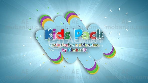 儿童创意视频AE模板