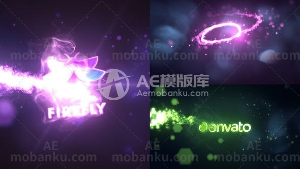 短粒子logo演绎AE模板