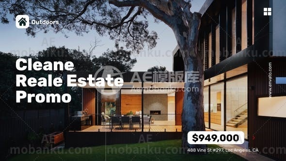 简洁房地产促销动画AE模板