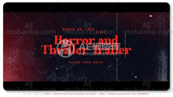 悬念和恐怖预告片AE模板