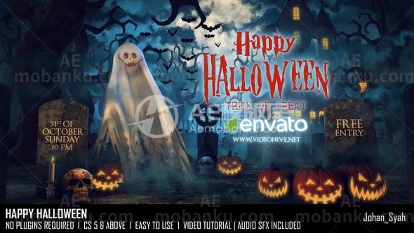 万圣节节日视频AE模板