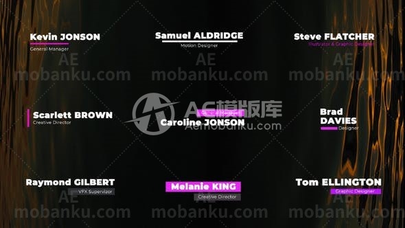 字幕条动画AE模板