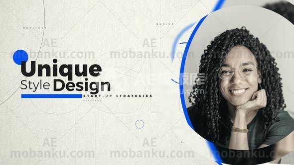 商业公司女性人物介绍AE模板