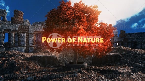 自然的力量动画AE模板