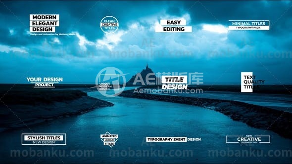 现代文字标题AE模板