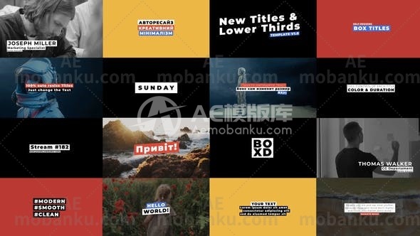 创意文字标题动画AE模板