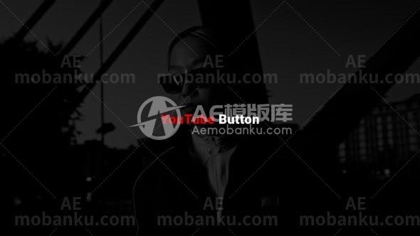 社交媒体按钮动画AE模板