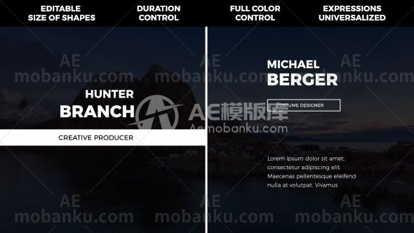 创意文字标题动画AE模板