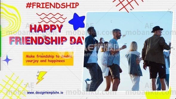 27105最好的朋友庆祝友谊日视频AE模板Best Friends Celebrate Friendship Day Slideshow