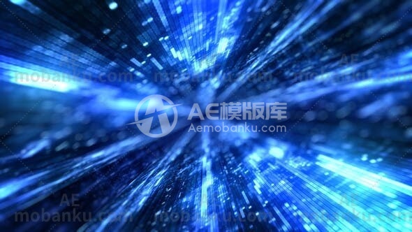 27115像素隧道logo演绎动画AE模板Pixel Tunnel Logo