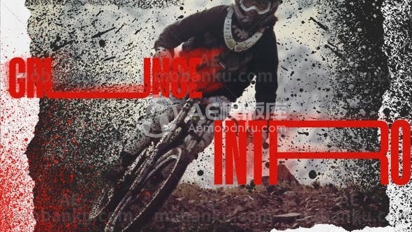 27123垃圾介绍动画AE模板Grunge Intro