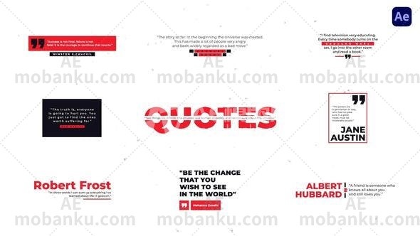 27124清晰的报价动画AE模板Clear Quotes