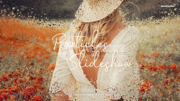 27125粒子特效动画AE模板Particles Slideshow