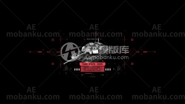 27127HUD赛博朋克军事特效AE模板HUD Cyberpunk Military