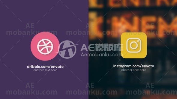 27137扁平logo演绎动画AE模板Flat Logo Reveals