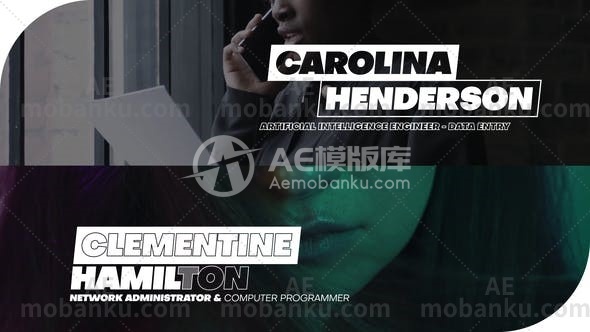 27146迷你字幕条动画AE模板Minimal Lower Thirds