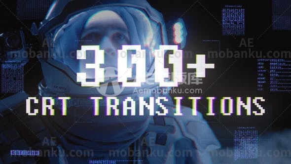 27165创意转场过渡动画AE模板CRT Transitions