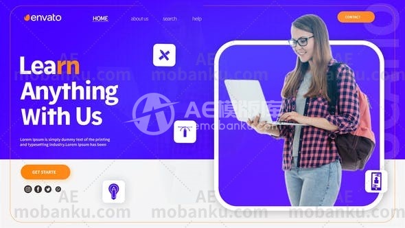 27169教育图文展示动画AE模板Education Slideshow