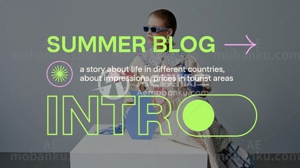 27189夏季博客介绍AE模板Summer Blog Intro