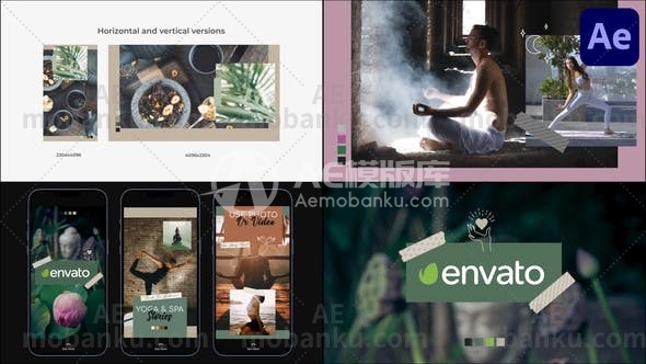 27194瑜伽和水疗AE模板Yoga&SPA Slideshow for After Effects