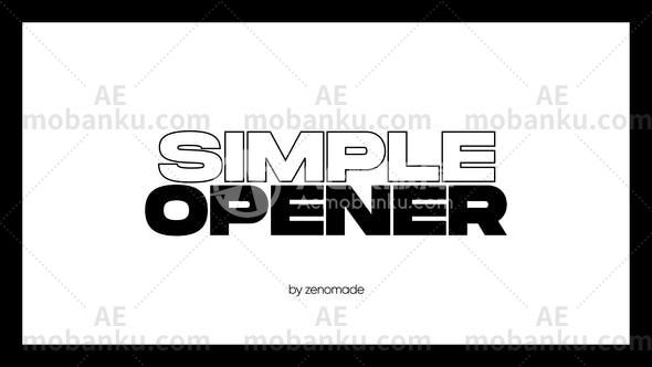 27197创意视频logo演绎达芬奇模板Simple Opener for Davinci Resolve