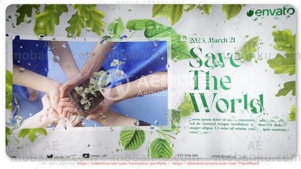 27201世界森林日动画AE模板World Forest Day