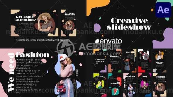 27205创意液体图文展示动画AE模板Creative Liquid Slideshow | After Effects