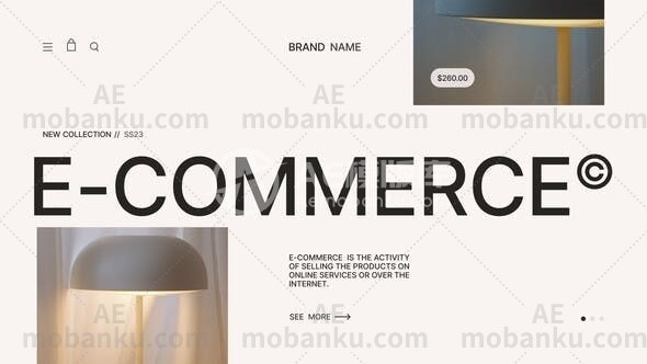 27207简约电子商务促销AE模板Minimalistic E-Commerce Promo