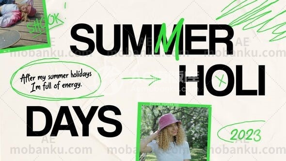 27208现代夏季图文展示AE模板Modern Summer Slideshow