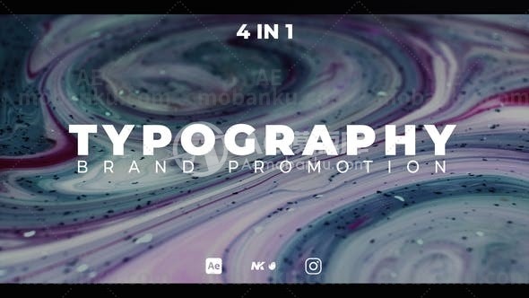 27216快照排版促销AE模板Snap Typography Promo