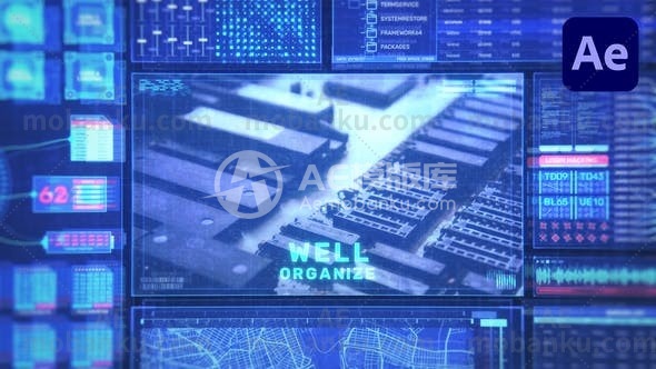 27219HUD技术视频开场AE模板HUD Technology Opener