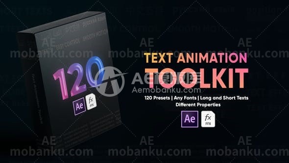 27228文本动画工具包AE模板Text Animation Toolkit