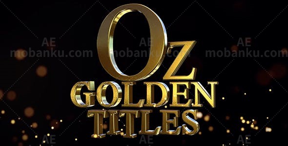27229金色电影文字标题动画AE模板Cinematic Titles 4_Gold Edition