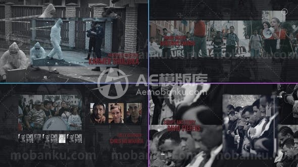 27252纪录片序列文字标题AE模板Documentary Sequence Title