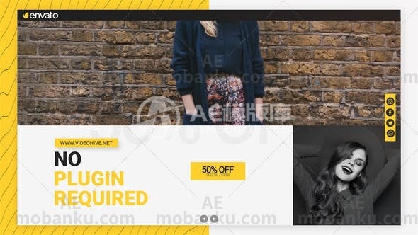 27253时尚销售促销视频开场AE模板Fashion Sale Promo Opener