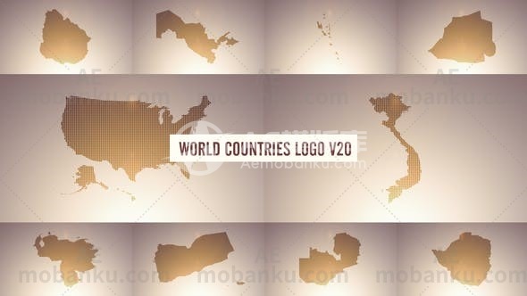27261世界国家标志和标题AE模板World Countries Logo & Titles V20