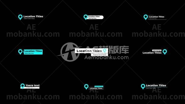 27267位置文字标题动画AE模板Location Titles | After Effects