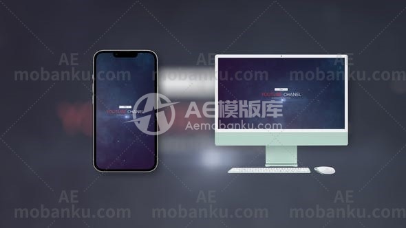 27275信号干扰logo演绎动画AE模版Glitch Youtube LOGO