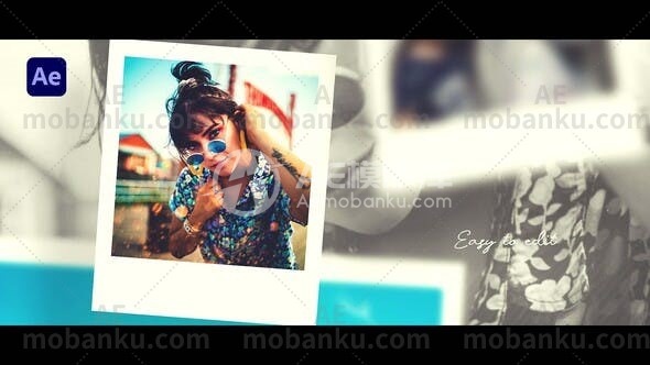 27281简洁图文展示动画AE模板Clean Minimalistic Photo Slideshow | Memories Insta Photo Slideshow